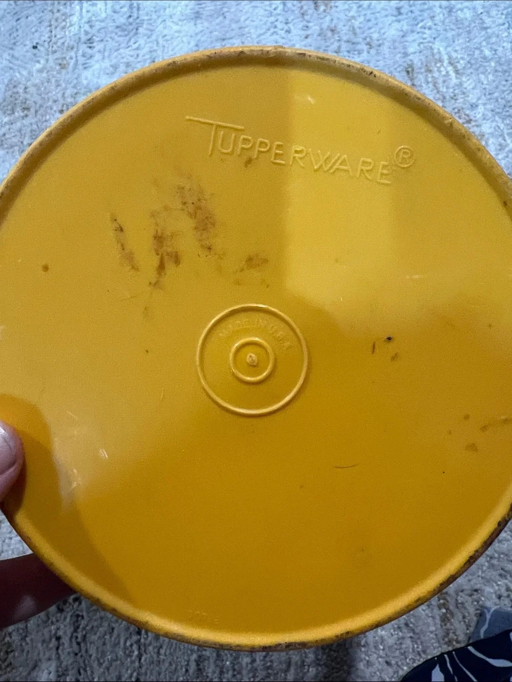 Tupperware bright yellow